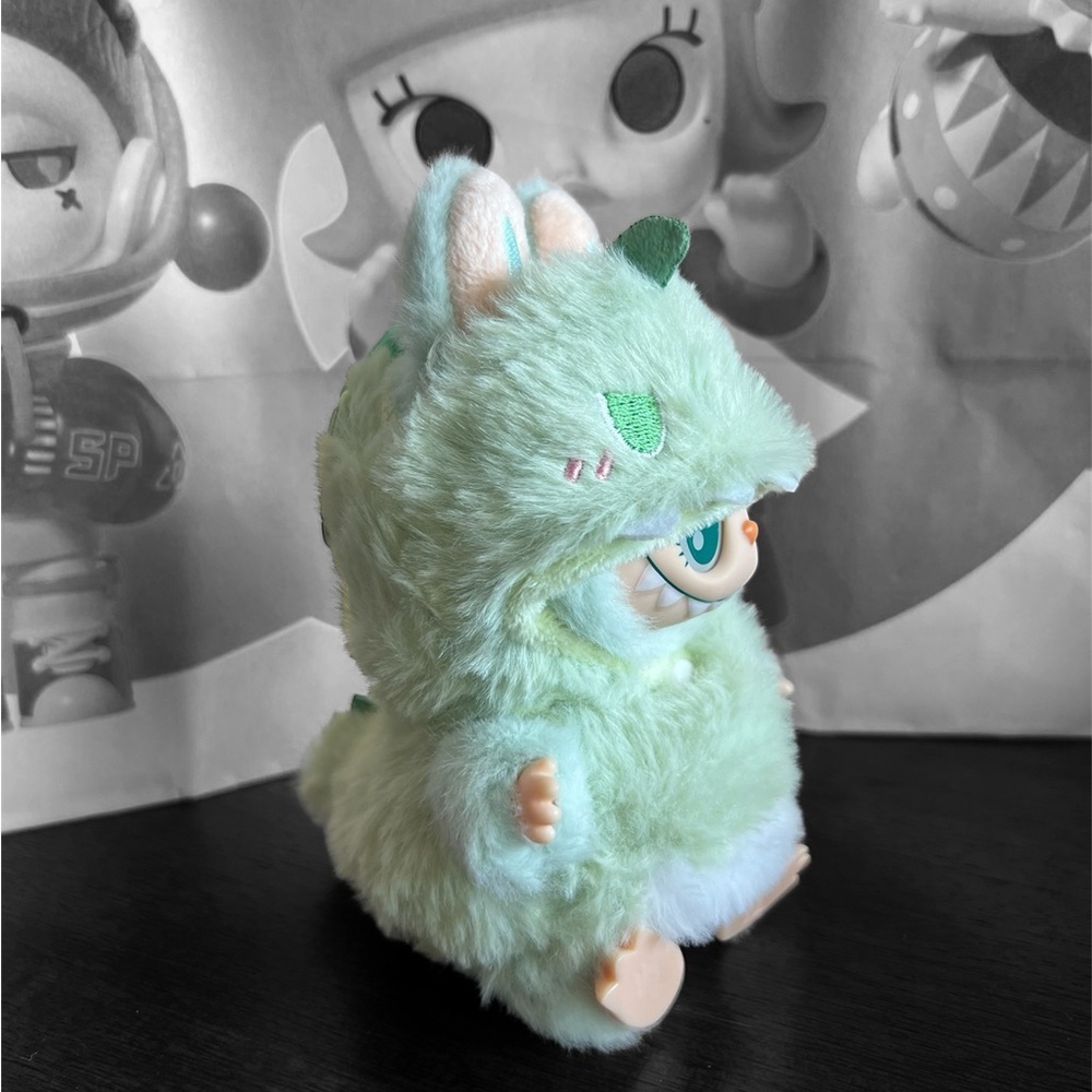Labubu Dinosaur Outfit Costume Ready Soft Fluffy Green Ready to Attack the Day! - Picture 2 of 4
